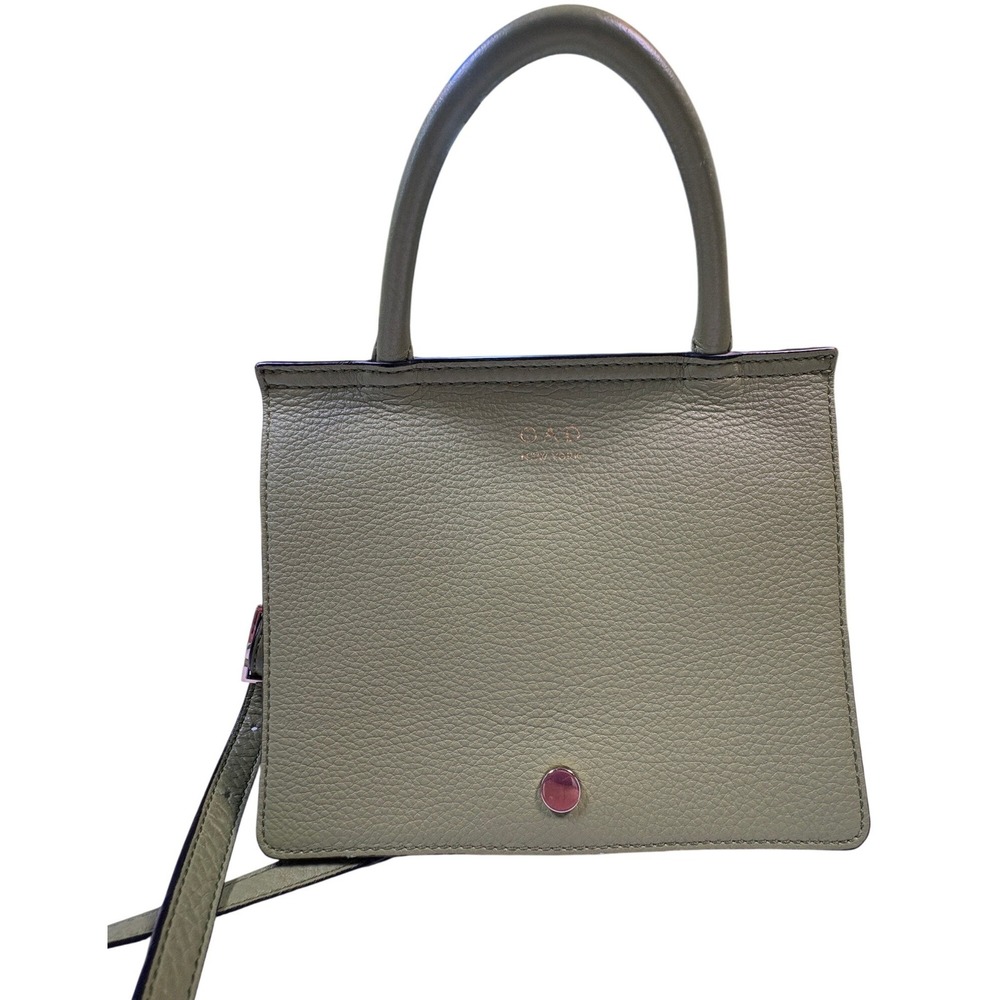 OAD New York Mini Prism Convertible Sage Green Pebbled Leather Crossbody Bag